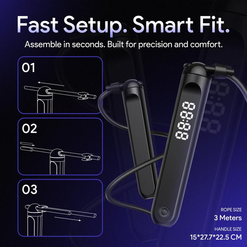 Aerocord Cordless Smart Jump Rope – Your Ultimate Digital Fitness Tracker for Low Impact Cardio & Balance Training Anytime, Anywhere!