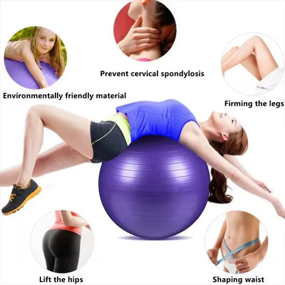 Inflatable 45-85Cm Big Yoga Ball - Thickened PVC Exercise Ball for Home Fitness, Pilates & Balance Training