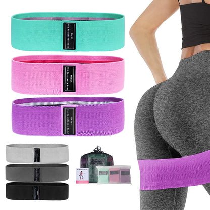 Premium Fabric Resistance Hip Bands for Glutes & Thighs - Ultimate Workout Loops for Squats, Yoga & Fitness