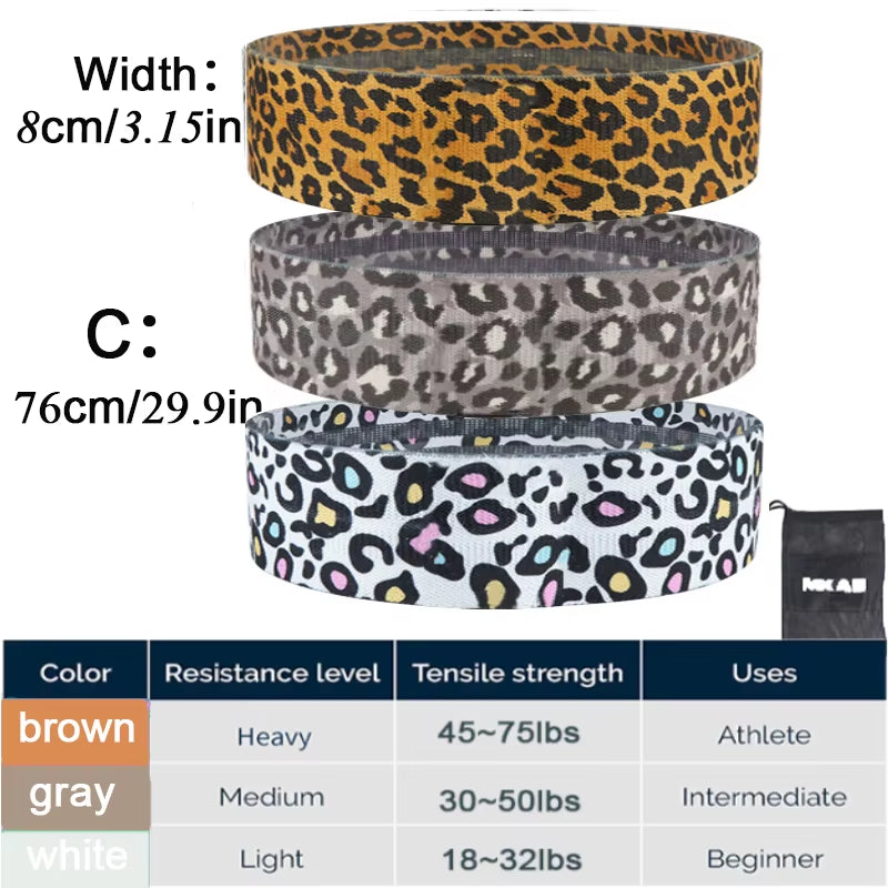 Ultimate Hip Fitness Resistance Bands Set - 3-Piece Fabric Loop Yoga Booty Bands for Leg, Thigh, and Glute Workouts