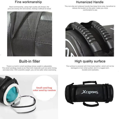 Versatile Unfilled Fitness Sandbag - Adjustable 5-30Kg for Strength Training & Muscle Building