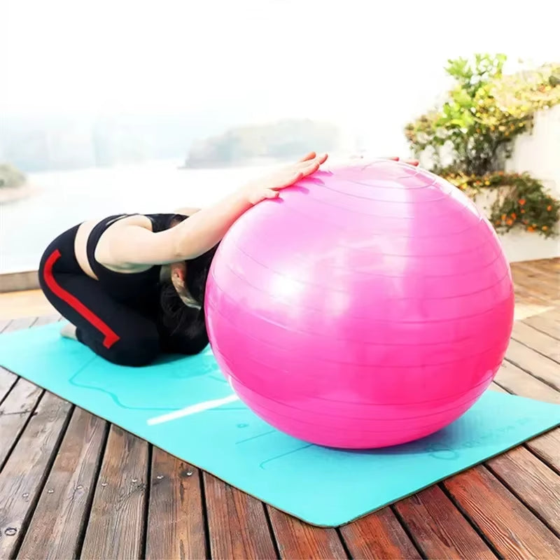 Inflatable 45-85Cm Big Yoga Ball - Thickened PVC Exercise Ball for Home Fitness, Pilates & Balance Training