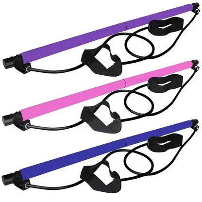 Ultimate Portable Pilates Bar Kit with Resistance Bands - Perfect for Yoga, Stretching, and Sculpting Workouts!
