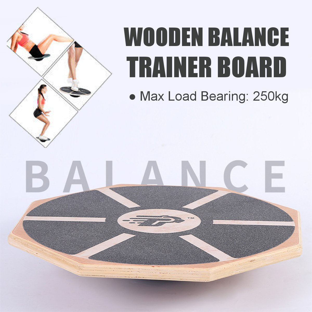 Octagonal Wooden Balance Trainer Board - Enhance Your Workout & Yoga Routine!