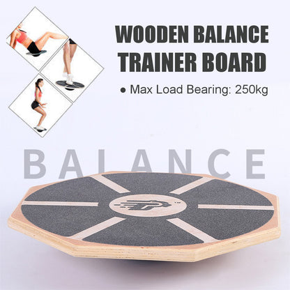 Octagonal Wooden Balance Trainer Board - Enhance Your Workout & Yoga Routine!