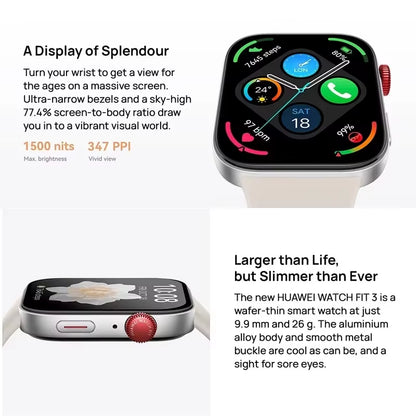 Revolutionize Your Health with the Smart Fitness Watch FIT 3 - Bluetooth Calling, Advanced Health Management & NFC!