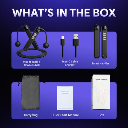 Aerocord Cordless Smart Jump Rope – Your Ultimate Digital Fitness Tracker for Low Impact Cardio & Balance Training Anytime, Anywhere!